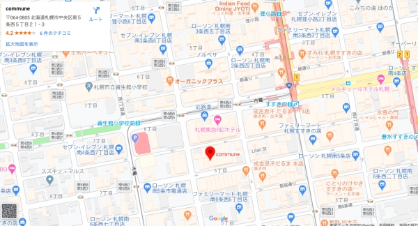 すすきの駅からの地図